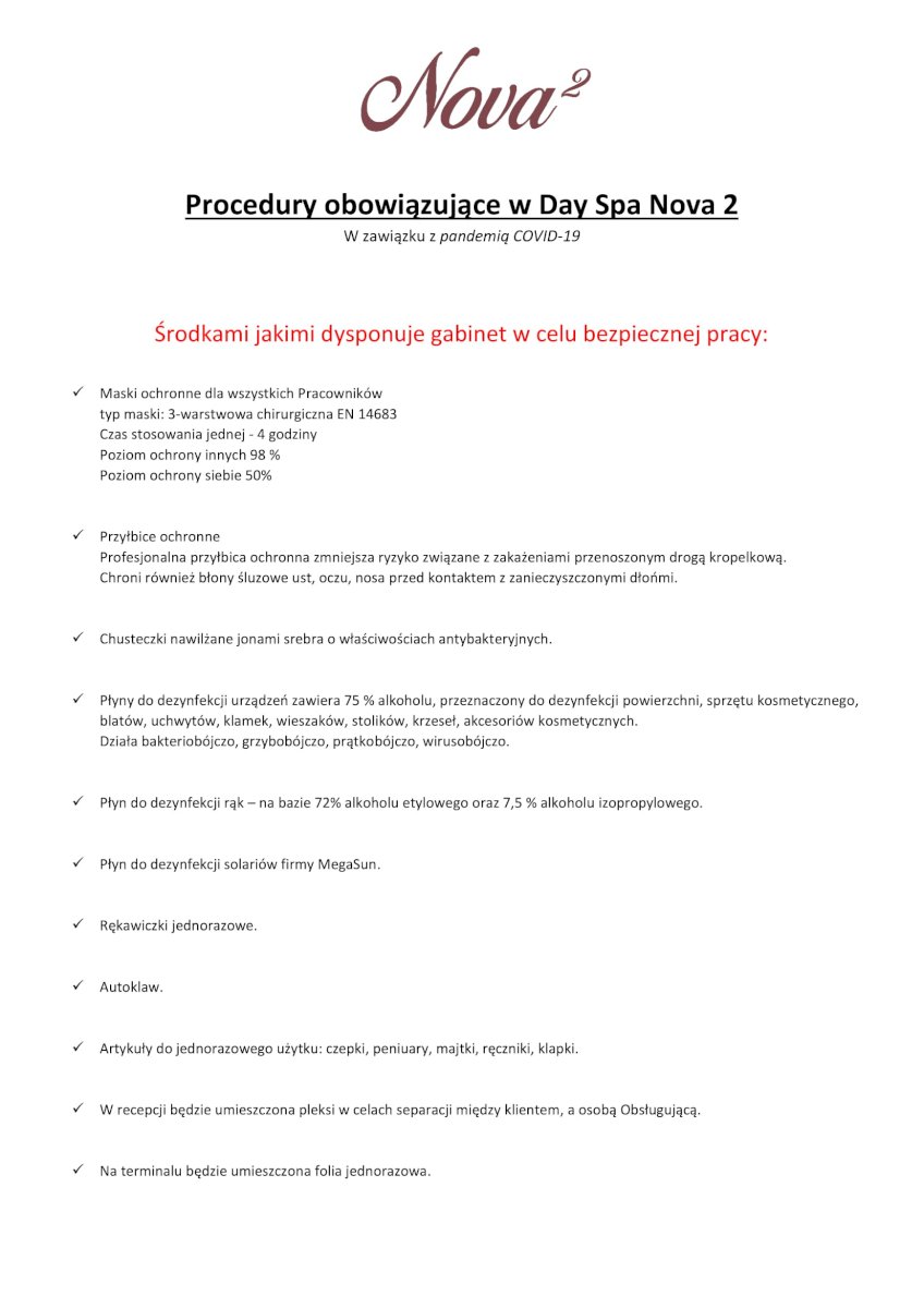 Ważne - nasze zabezpieczenie sanitarne w salonie