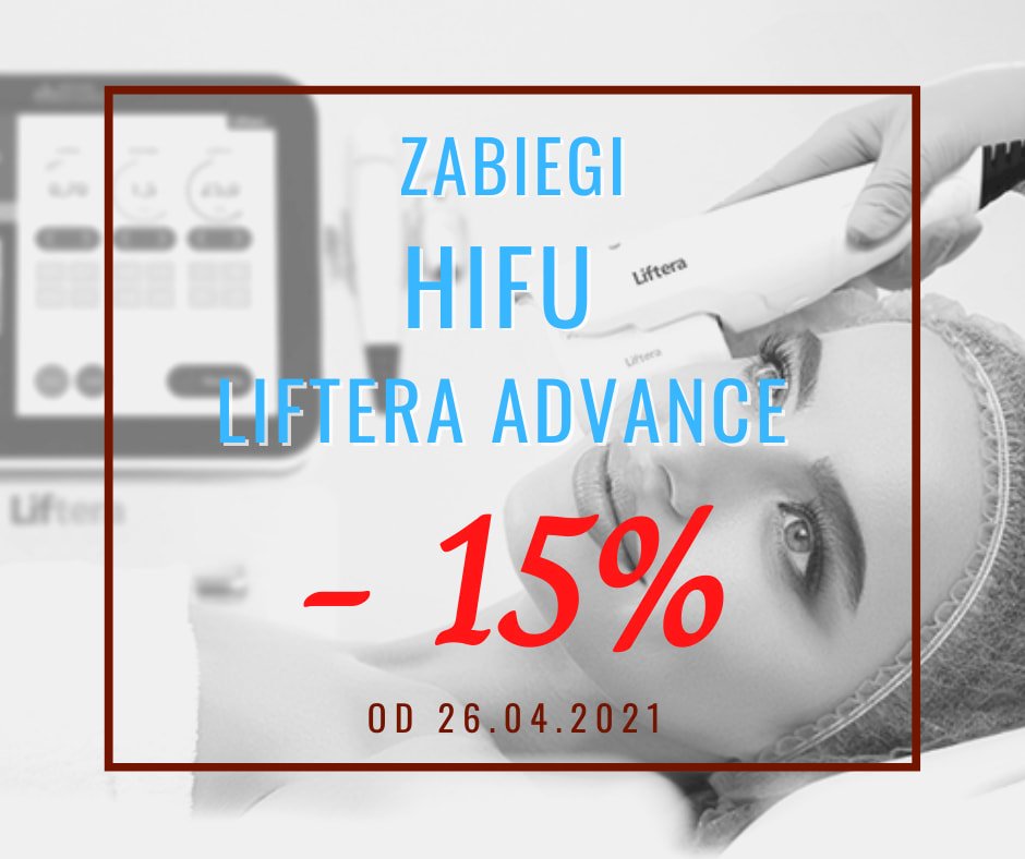 PROMOCJA -15% na zabiegi HIFU